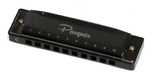 Armonica Parquer H1004b Blusera En Do Negra Musicapilar 0