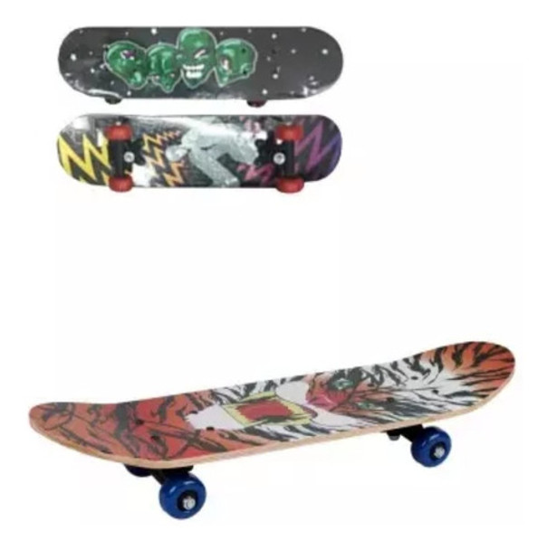 Skate Infantil Longboard Patineta Grande Varios Diseños 0