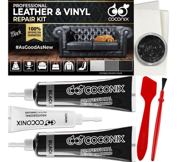 Kit Completo Reparacion De Cueros De Sillones, Sofa Negro 0