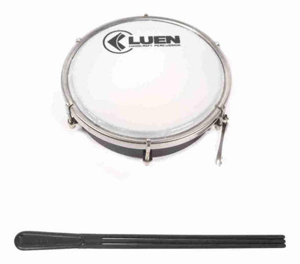 Tamborim Luen 06 Polegadas Aro Abs Preto Pele Leitosa 0