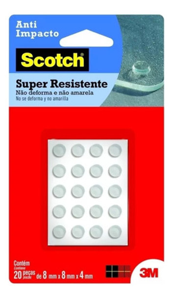 Protetor Anti Impacto 3m Scotch Redondo Pequeno 0