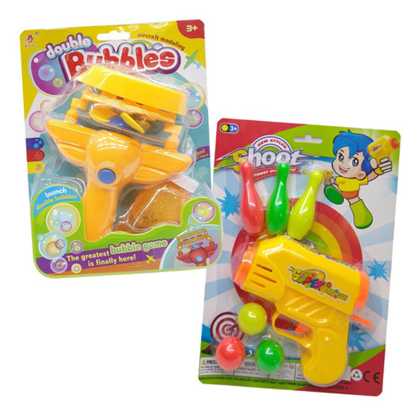 Super Burbujero Con Ventilador A Pila + Pistola De Juguete 0