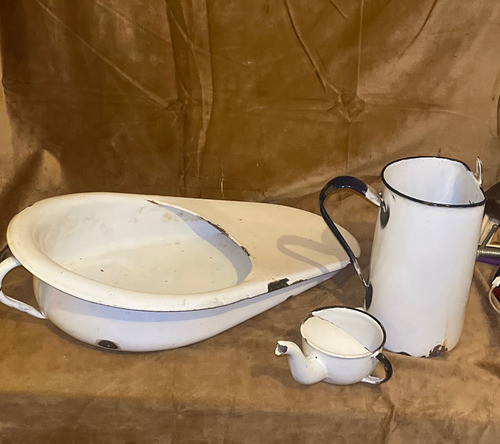 Esmaltada Esmaltado Antiguo De Hospital Instrumental Médico 0