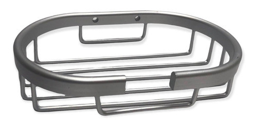 Jabonera De Pared Para Baño Ducha Ovalada Plateada 0