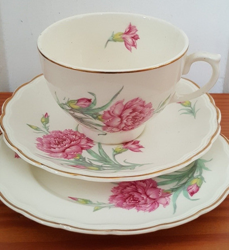 Trío Te Platillos Taza Loza Inglesa Woods Ivory W. 0