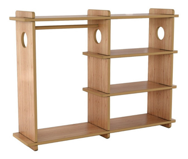 Ropero Roble Montessori Infantil Organizador Perchero Niños 0