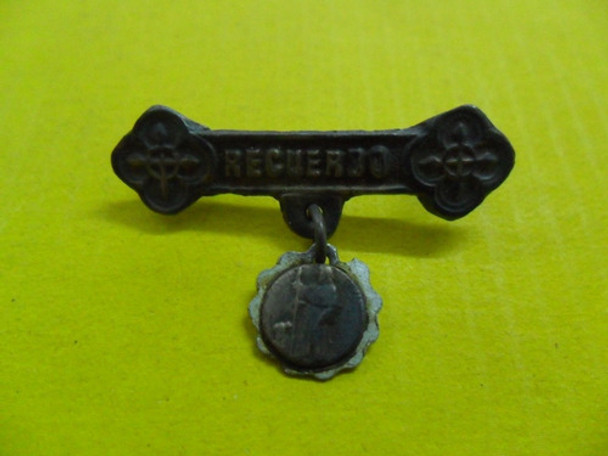 Antiguo Prendedor Miniatura Bebe Recuerdo Santo Religioso 0