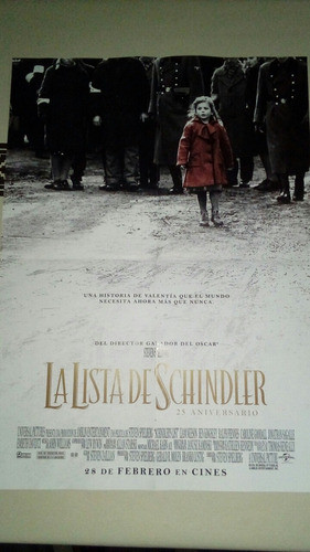 Póster Película La Lista De Schindler. 0
