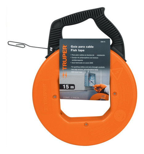 Cinta De Enhebrar Cables / Pasacable Acero 15 Metros Truper 0