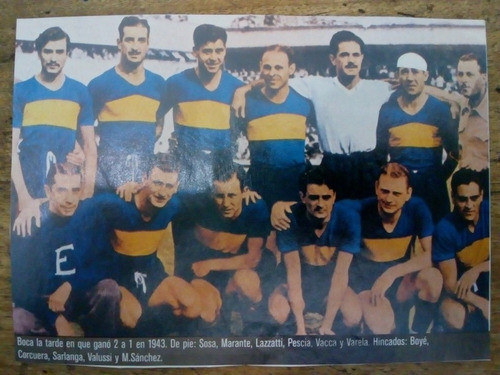 Recorte Boca Juniors Año 1943 0
