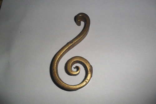 Antiguo Bronce Bronceria Brazo Clave De Sol Lampara 0