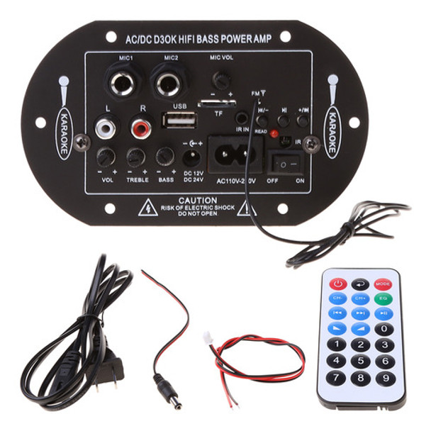 Placa De Amplificador De Potência Estéreo Hifi 12v 24v 220v 0