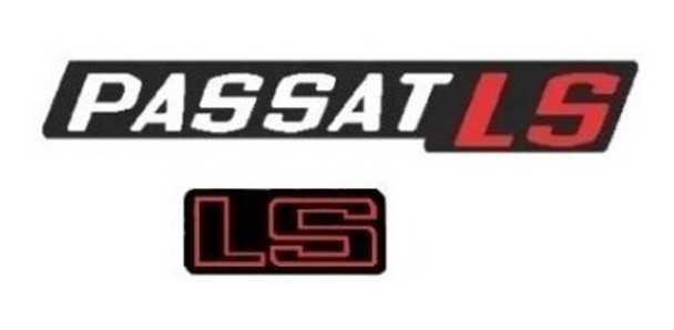 Kit Emblemas Volks Passat Ls Cromado Vermelho + Ls Grade 0 Kit Emblemas Volks Passat Ls Cromado Vermelho + Ls Grade 0