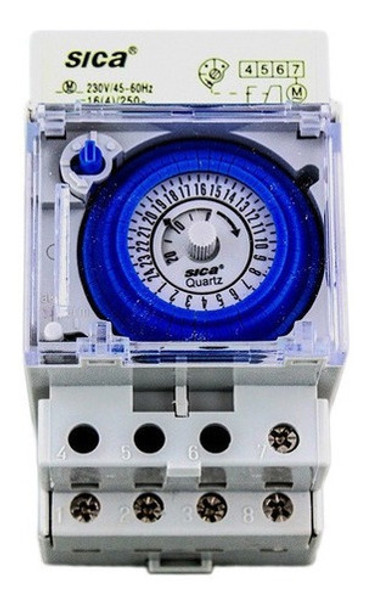 Reloj Timer Programador Horario Sica Para Riel Din 10 Amp 0
