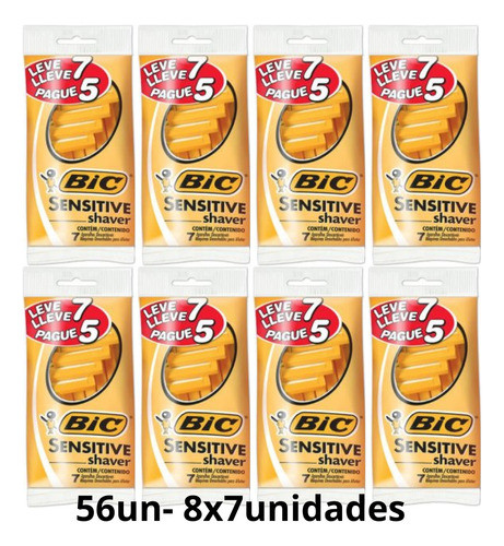 Aparelho Barbear Bic Sensitive C/56 Unidades *envio Imediato 0