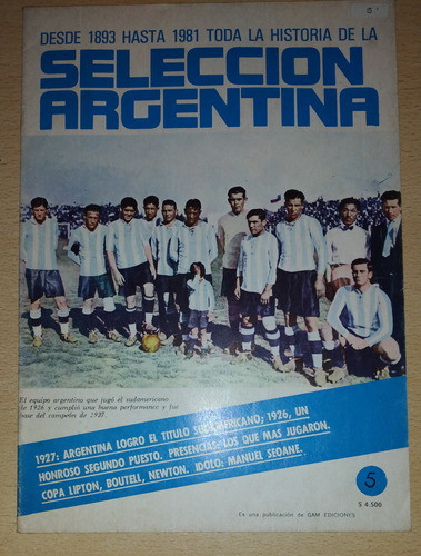 Revista Selección Argentina Desde 1893 Hasta 1981 0