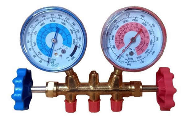 Manifold Bluestar Ct-636g Para R410 + Manguera 90cm 0
