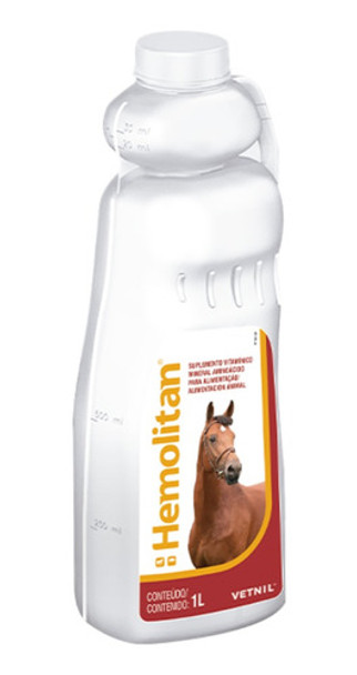 Hemolitan 1 Litro Suplemento Para Cavalos Equinos - Vetnil 0