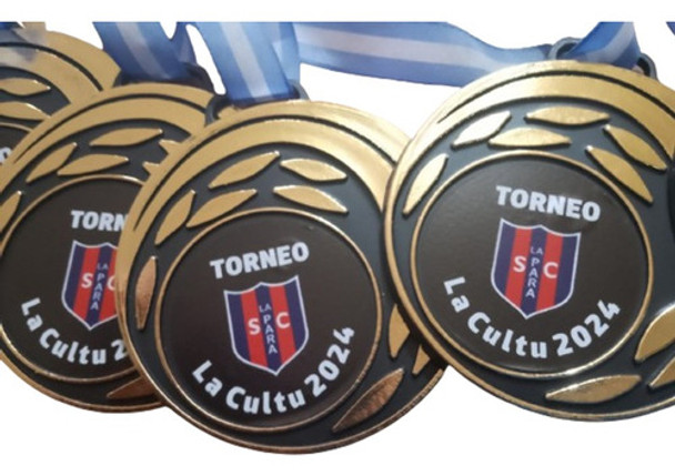 Trofeo / Medalla 70mm + Sticker + Cinta Argentina 0