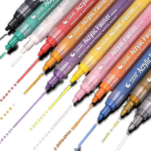 Plumas Pintura Acrílica Dibujos Rotuladores Alta Calidad 0