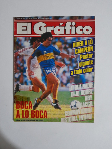 El Grafico 3467.boca 3 Argentinos 2,gimnasia 0 River 1 0