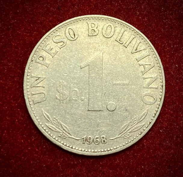 Moneda 1 Peso Boliviano 1968 Bolivia Km 192 0