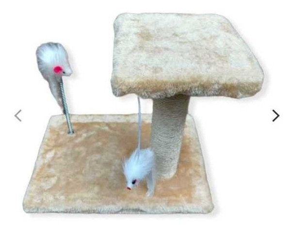 Rascador Para Gato 2 Niveles +cuerda Y Raton 0