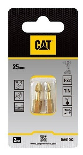 Puntas Cat Para Atornillador Pz2 25mm 2 Piezas Fubral 0