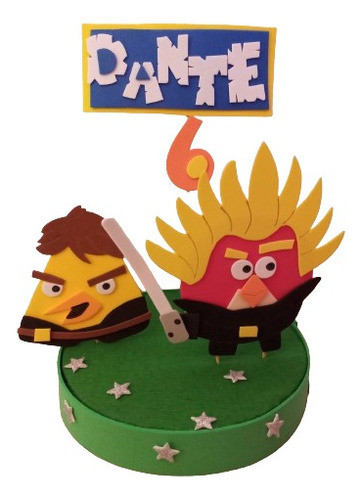 Adorno Torta Angry Birds Goma Eva Star Wars 0