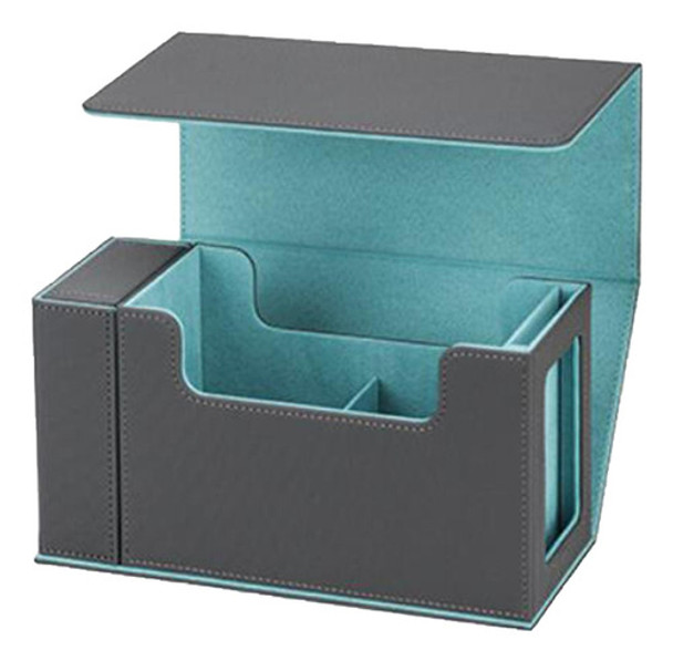 Caixa De Armazenamento De Baralho De Cartões, Protetor Azul 0