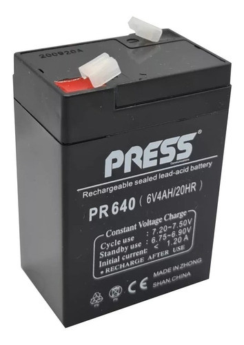Bateria De Gel 6v 4a Press Conector: Fo-01 0