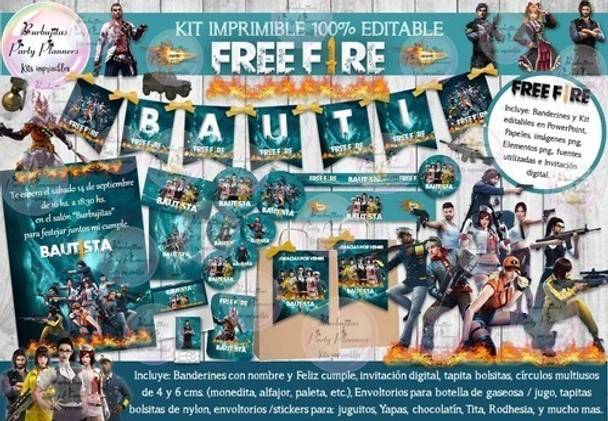 Kit Imprimible Candy Bar Freefire Free Fire Cumpleaños 0 Kit Imprimible Candy Bar Freefire Free Fire Cumpleaños 0
