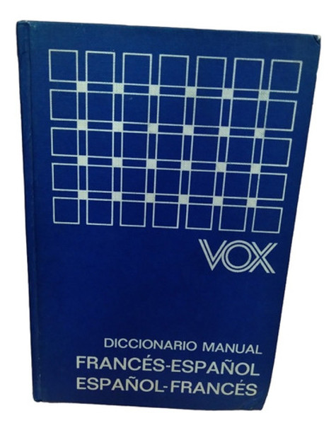 Diccionario Manual Vox Frances Español Tapa Dura 1969 0