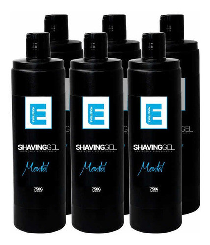 6 Unidades De Shaving Gel 750ml Cada- Evolution Barber 0