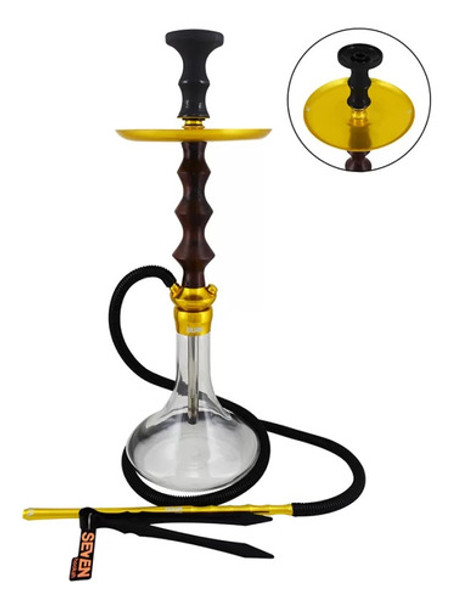 Narguile Seven Burn Eletric Kit Completo - Gold Red 0