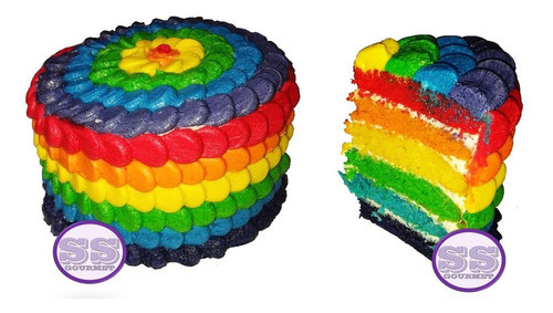 Torta Arcoiris - Torta Multicolor - Torta Oreo 0