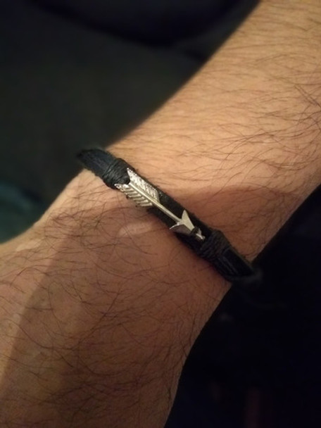 Shdetalles Pulsera Cuero Vaca Regulable Figura Flecha 0