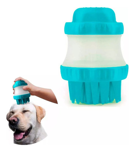 Cepillo Dispenser Shampoo Silicona Medidor Mascotas 0