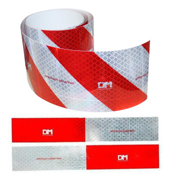 Kit 8 Faixas Refletivas Bau Carroceria 1 Faixa Parachoque Dm 0