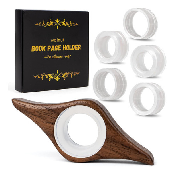 Soporte De Paginas De Libro Para Lectura + Anillos Silicona 0