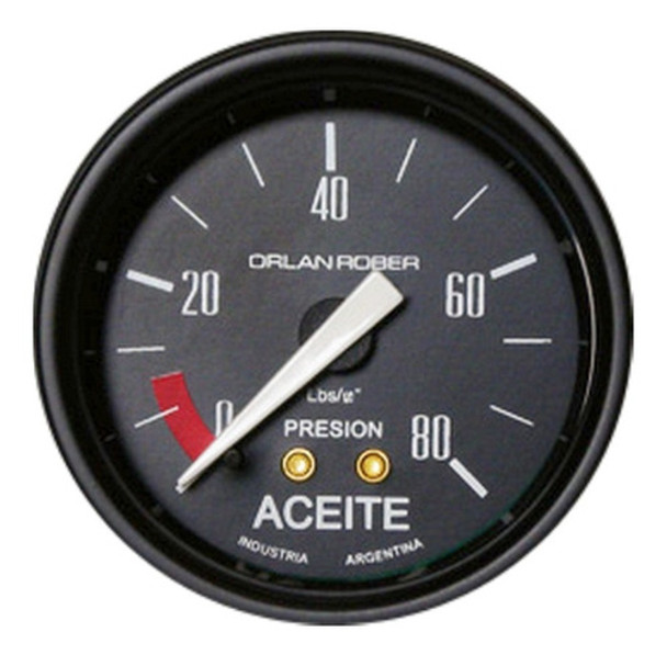 Reloj Orlan Rober Presión De Aceite Linea Classic Negro 52mm 0