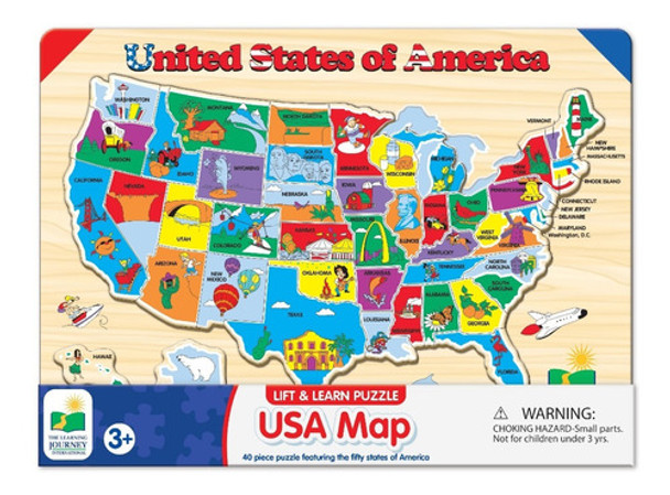 Puzle Mapa Eeuu Para Niños The Learning 0
