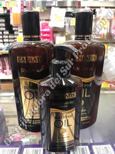 Capilatis Natural Oil Argan Shampoo + Enjuague Y Tratamiento 0