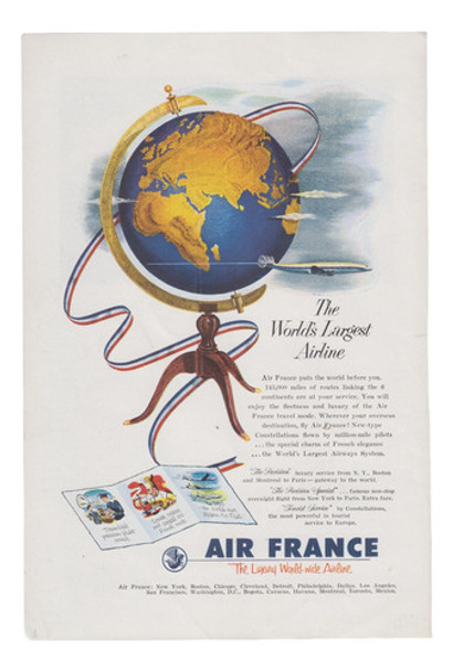 1953 Aerolineas Air France Pagina Publicitaria Vintage Color 0 1953 Aerolineas Air France Pagina Publicitaria Vintage Color 0