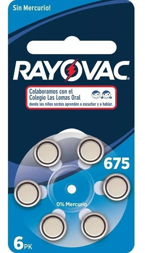 Pila Rayovac Auditiva 675 X6u 0