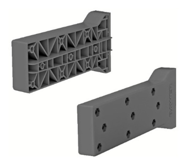 Kit De Soportes Plasticos 420mm P/cajones Plasticos Bawer C 0