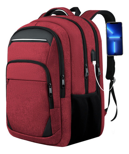 Tednetgo - Mochila De Viaje, Mochila Para Laptop Con Puerto 0