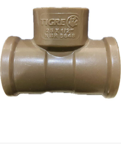 Tê Soldável C/ Rosca Marrom Pvc 25mm X 1/2'' (tigre) 0