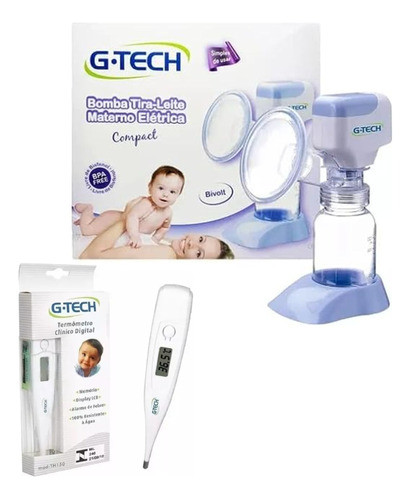Bomba Tira Leite Eletrica + Termometro Axilar Digital G-tech 0