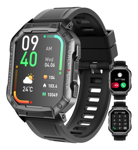 Smart Watch - Military Smart Watches For Men, Bluetooth Cal. 0